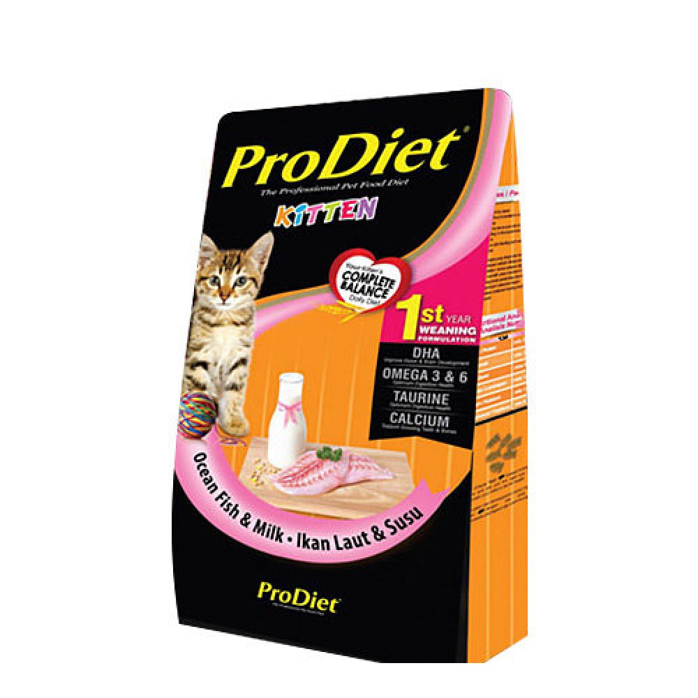 ProDiet 1.4KG Kitten Milky Ocean Fish Dry Food X 3 Packs